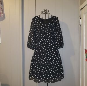 Fit and Flare Polkadot 3/4 sleeves!